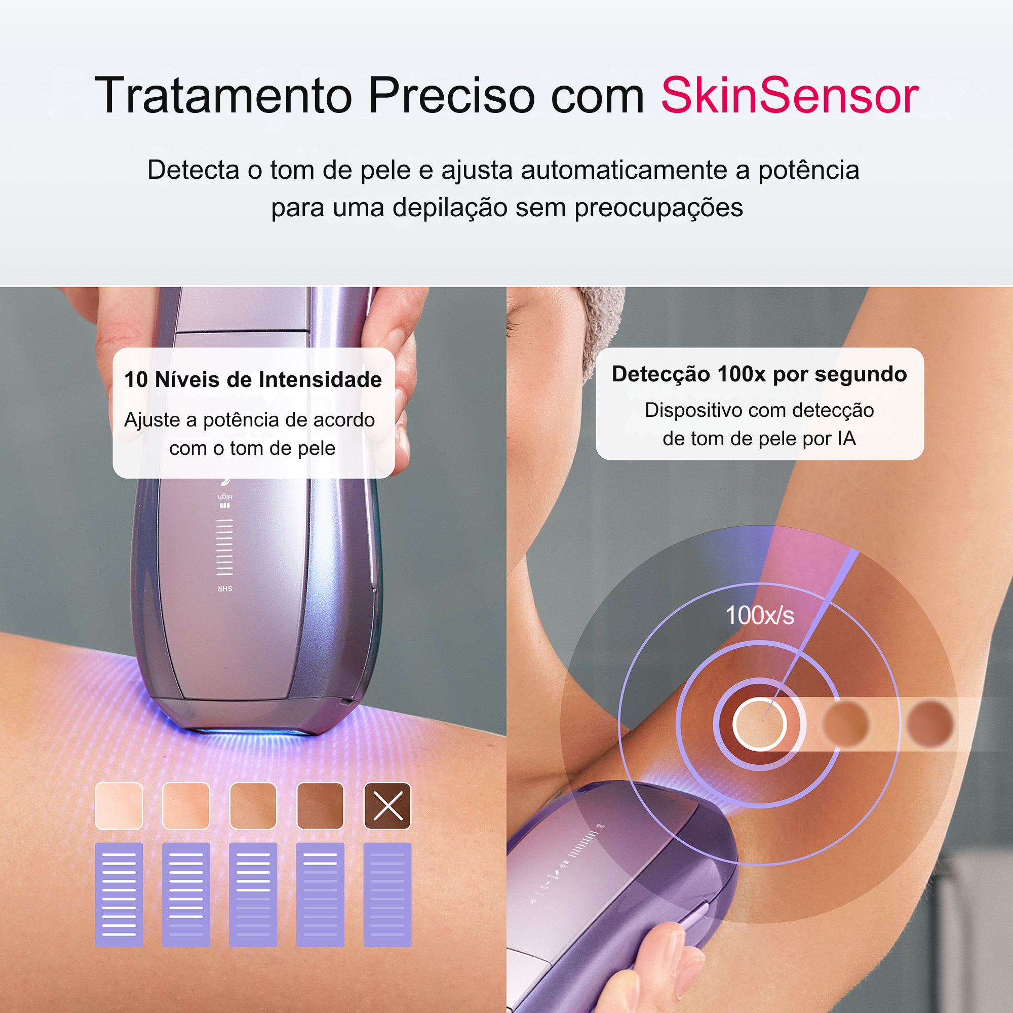 Ulike Air 10 - Depilador IPL Luz Pulsada Indolor, SkinSensor, Modo